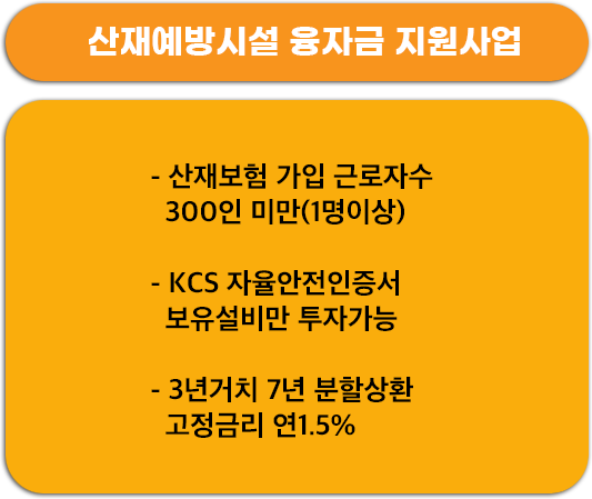 산재예방시설 융자금 지원사업
